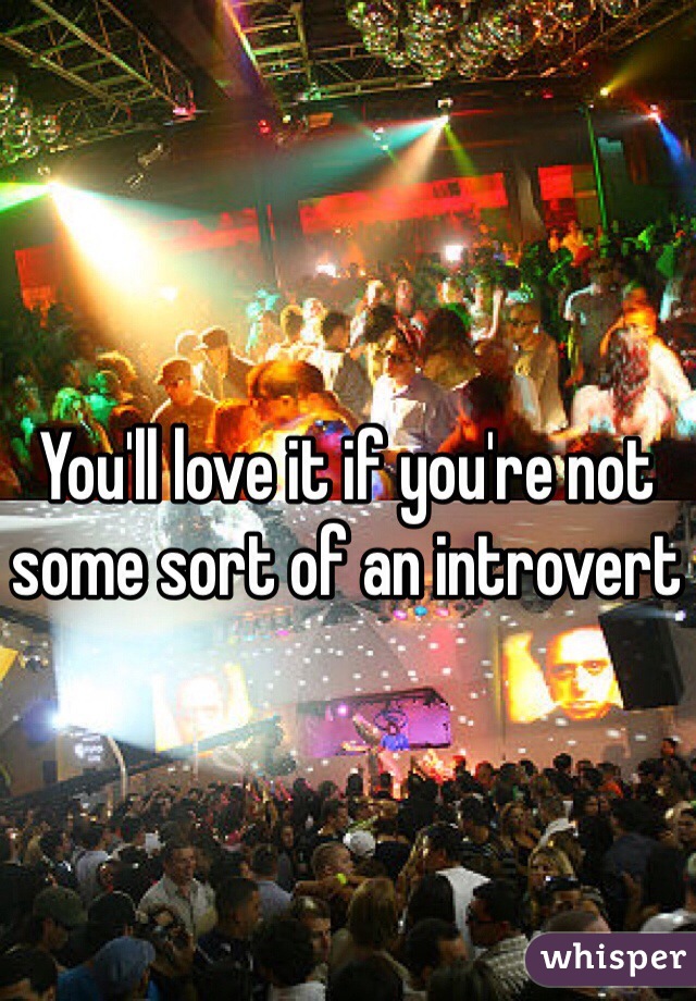 You'll love it if you're not some sort of an introvert 
