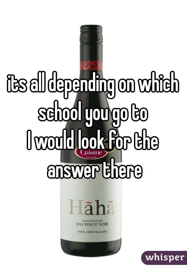 its all depending on which school you go to 
I would look for the answer there