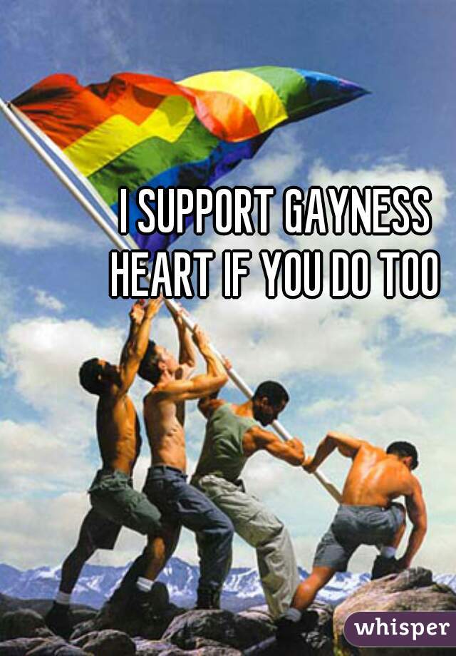 I SUPPORT GAYNESS
HEART IF YOU DO TOO