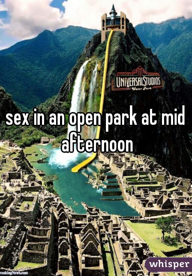 sex in an open park at mid afternoon
