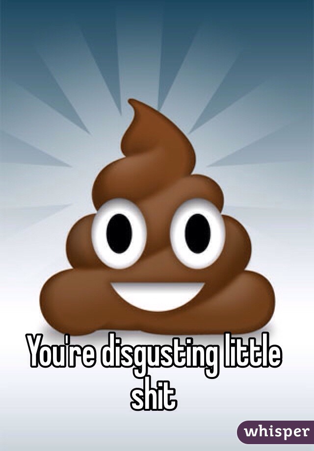 You're disgusting little shit