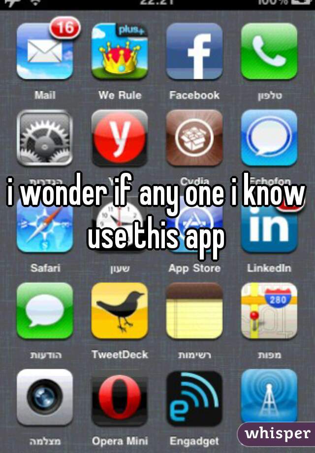 i wonder if any one i know use this app 