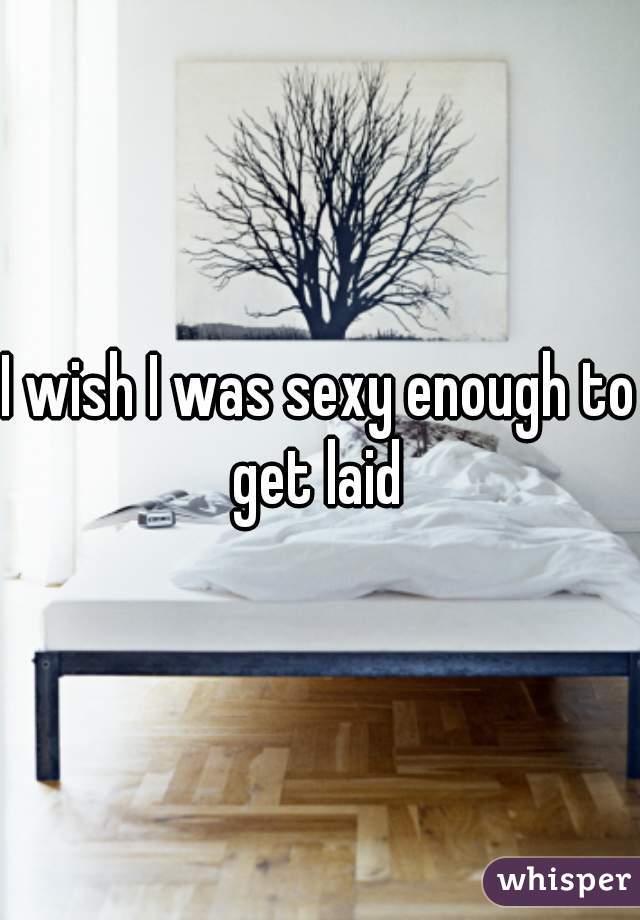 I wish I was sexy enough to get laid 