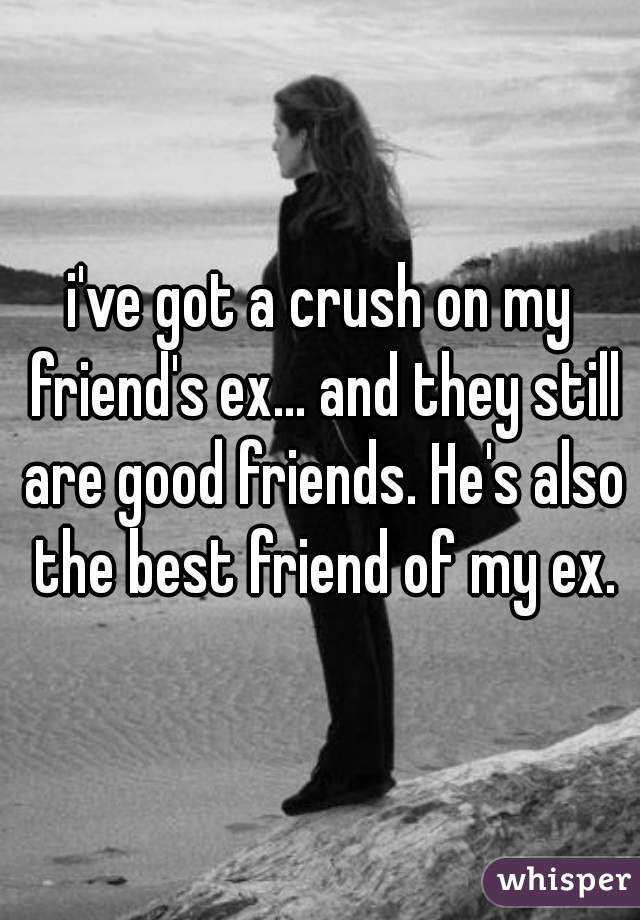 i've got a crush on my friend's ex... and they still are good friends. He's also the best friend of my ex.