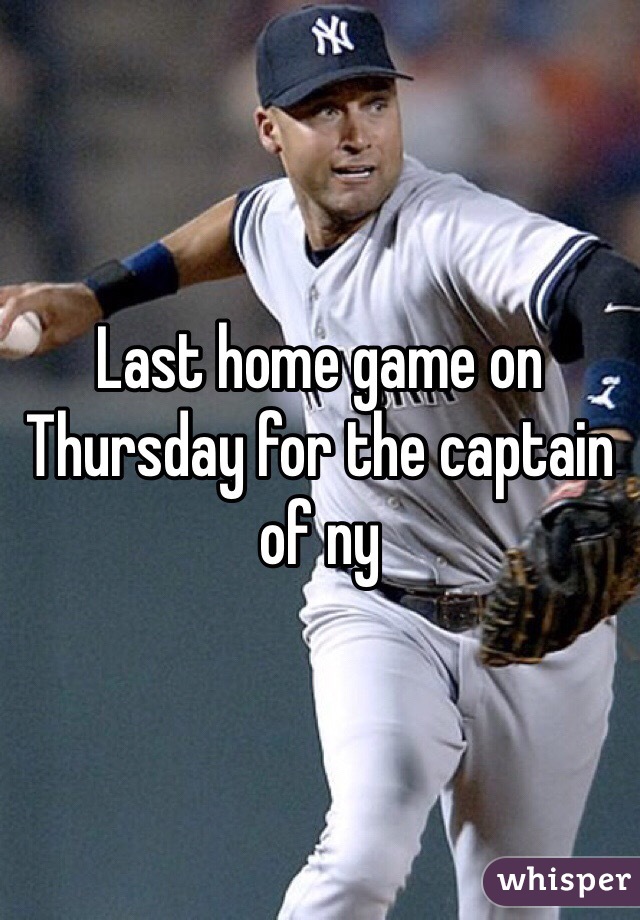 Last home game on Thursday for the captain of ny