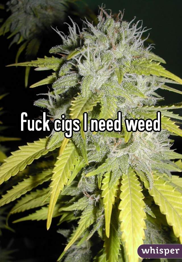fuck cigs I need weed