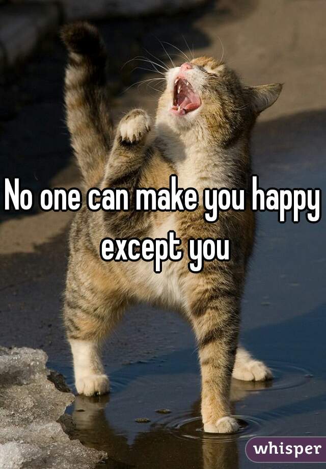 No one can make you happy except you