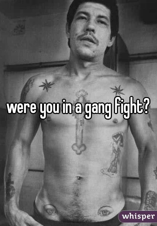 were you in a gang fight?