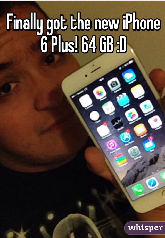 Finally got the new iPhone 6 Plus! 64 GB :D 