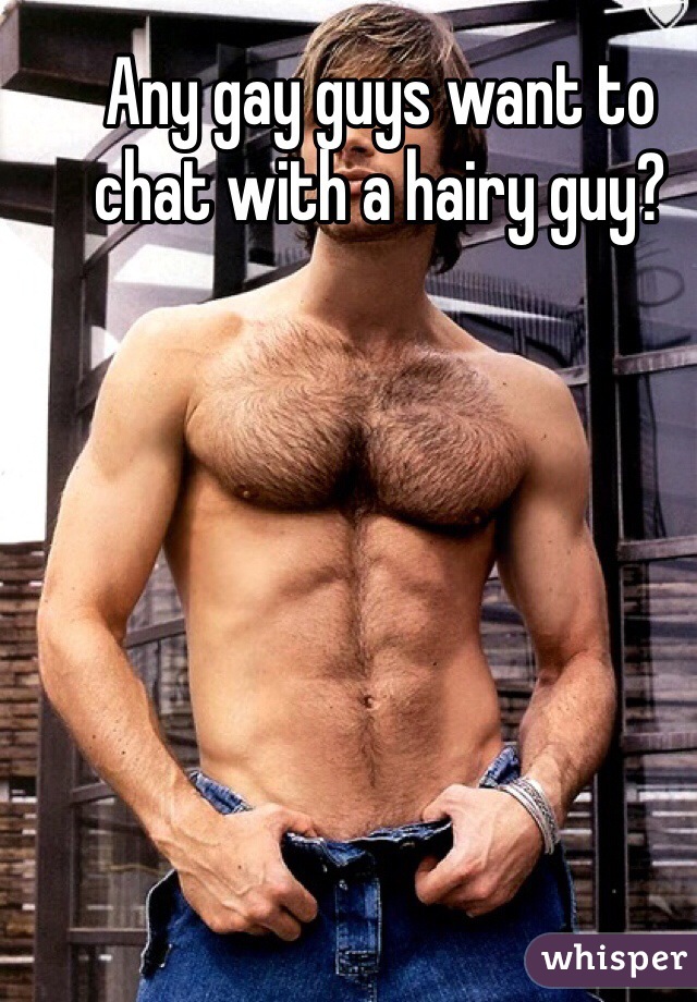 Any gay guys want to chat with a hairy guy?