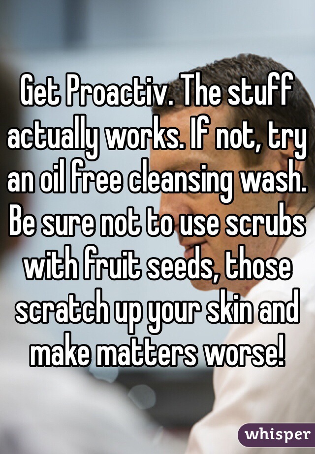 Get Proactiv. The stuff actually works. If not, try an oil free cleansing wash. Be sure not to use scrubs with fruit seeds, those scratch up your skin and make matters worse!