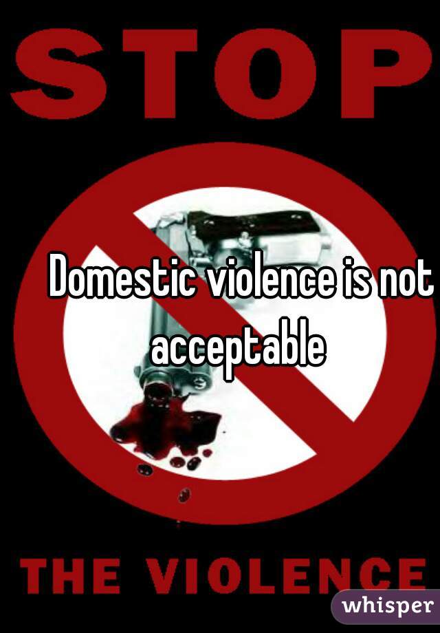Domestic violence is not acceptable  