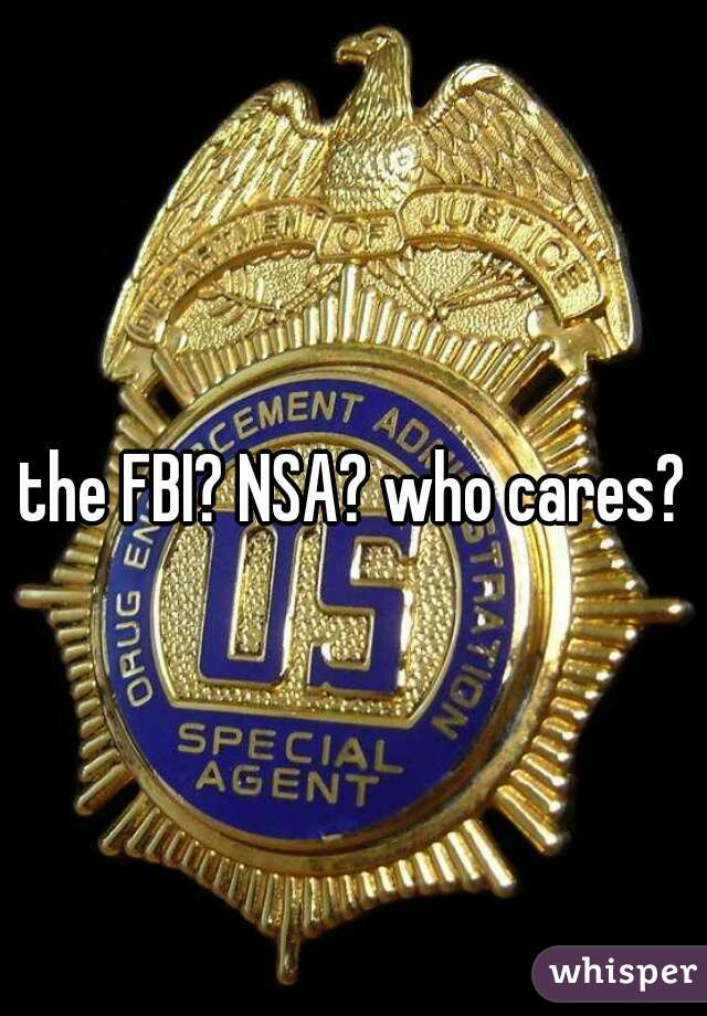 the FBI? NSA? who cares?