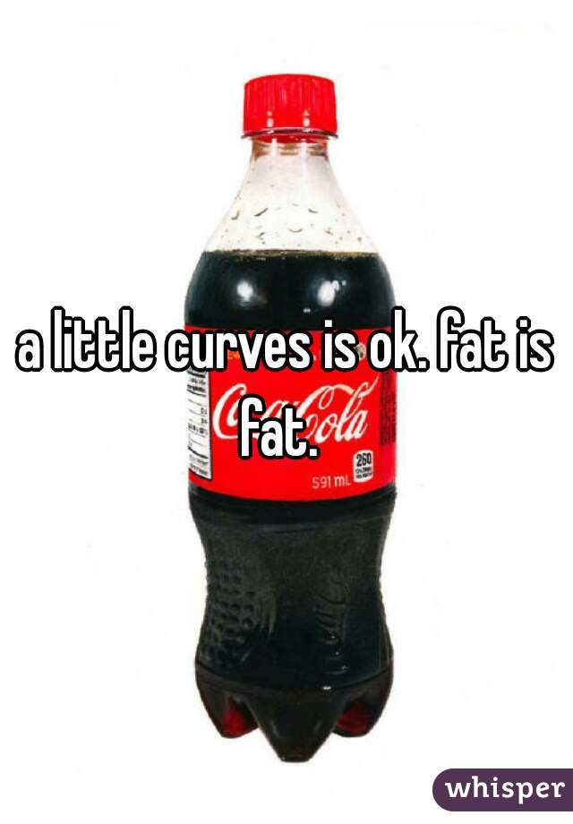 a little curves is ok. fat is fat.  