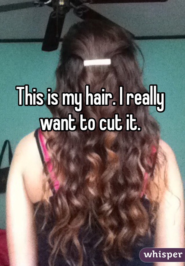 This is my hair. I really want to cut it. 