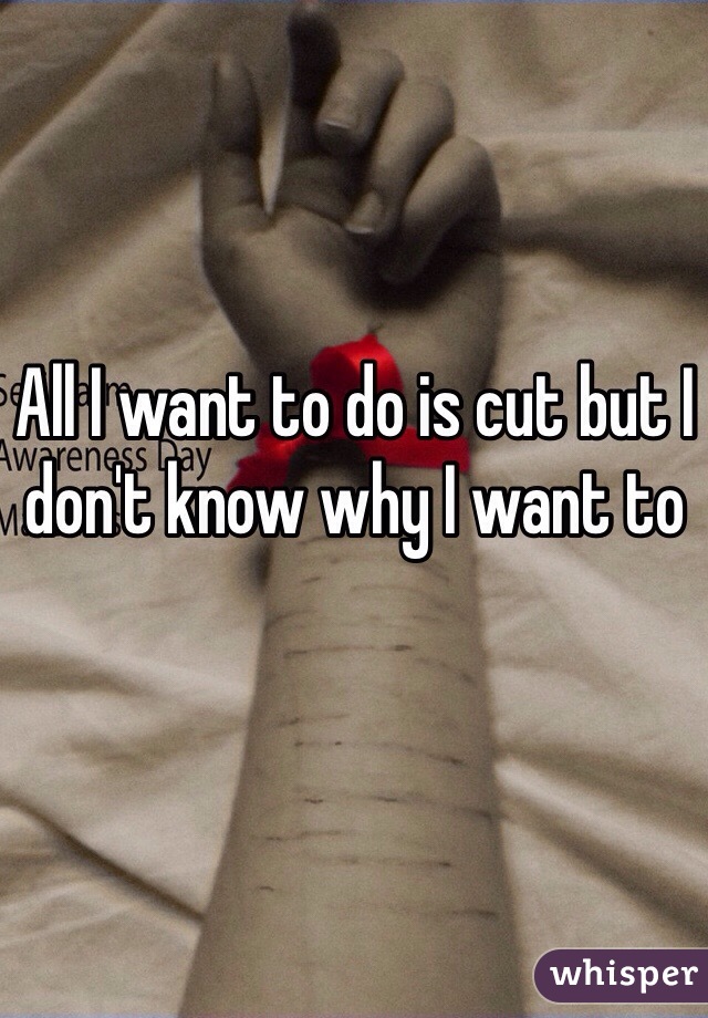 All I want to do is cut but I don't know why I want to