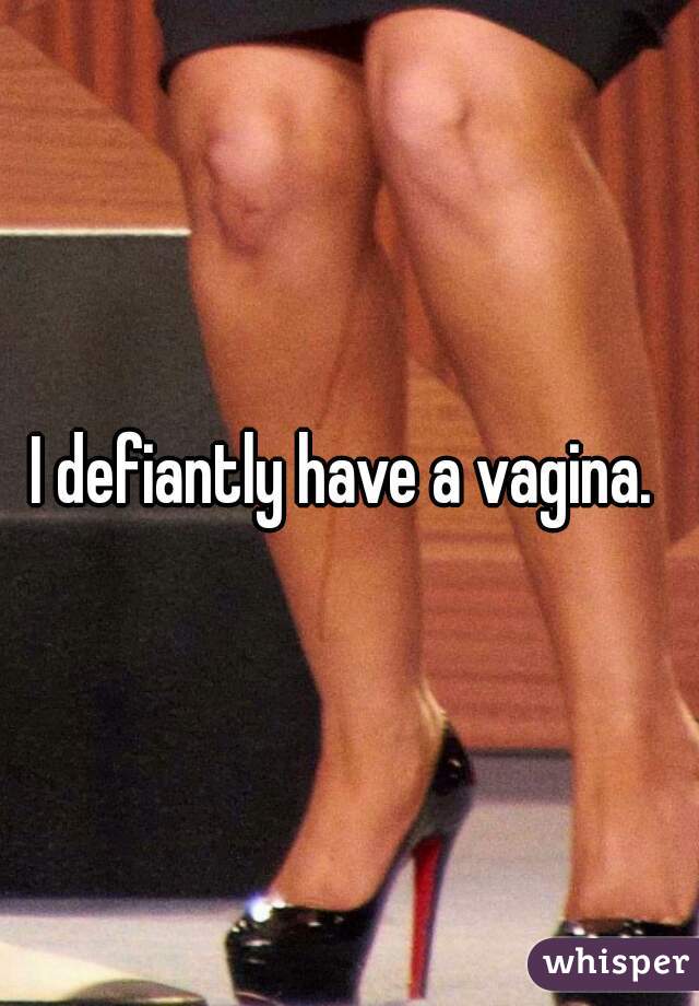 I defiantly have a vagina. 