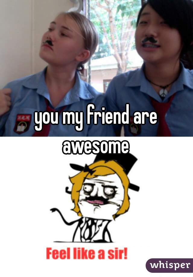 you my friend are awesome 