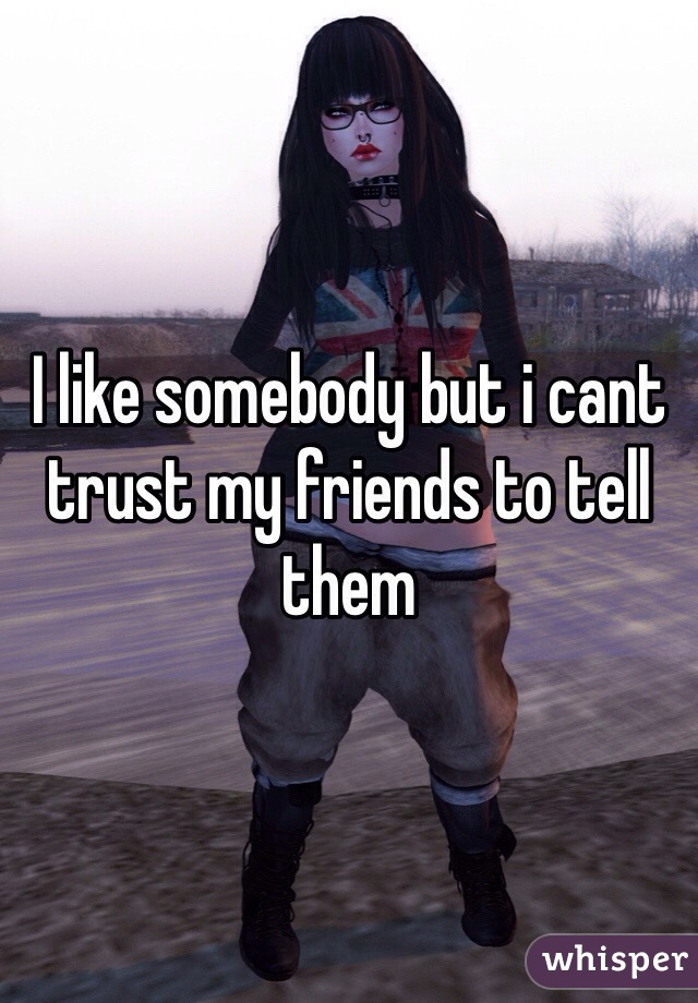 I like somebody but i cant trust my friends to tell them