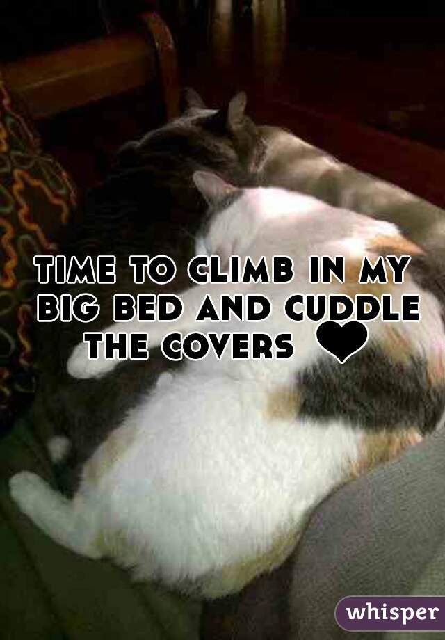 time to climb in my big bed and cuddle the covers ❤