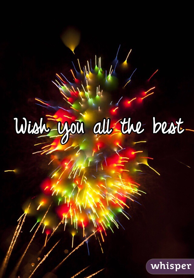 Wish you all the best 