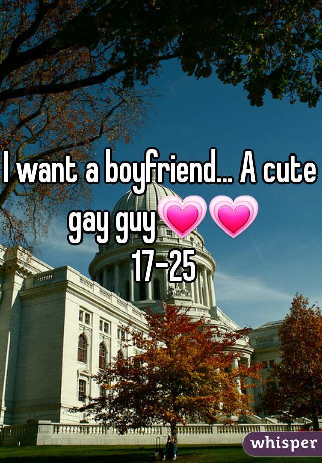 I want a boyfriend... A cute gay guy💗💗 17-25