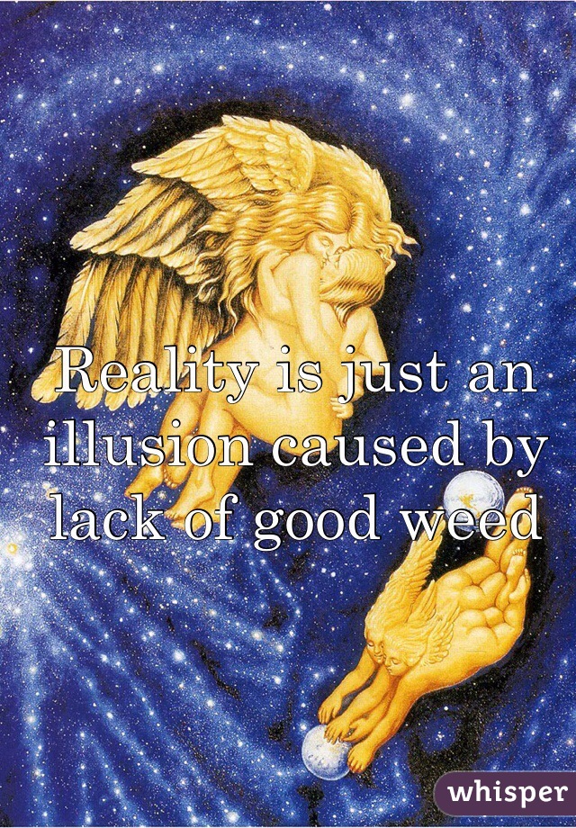 Reality is just an illusion caused by lack of good weed