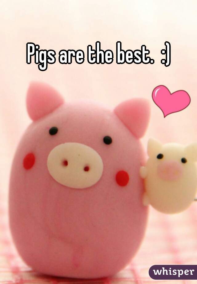 Pigs are the best.  :)