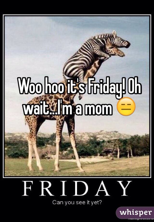 Woo hoo it's Friday! Oh wait...I'm a mom 😑
