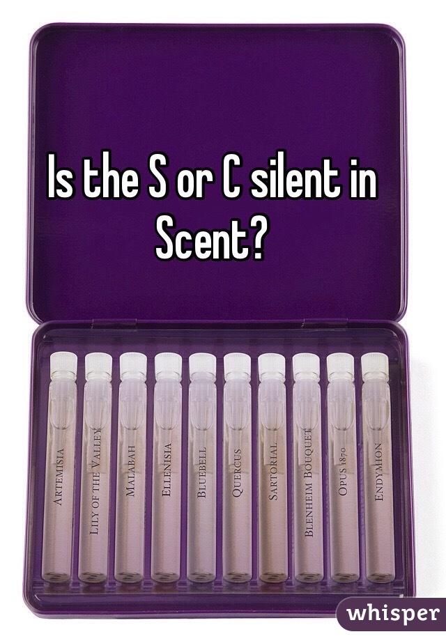 Is the S or C silent in Scent?