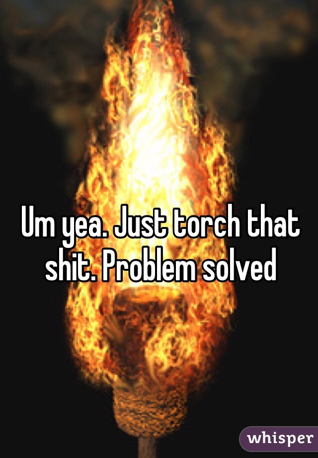 Um yea. Just torch that shit. Problem solved