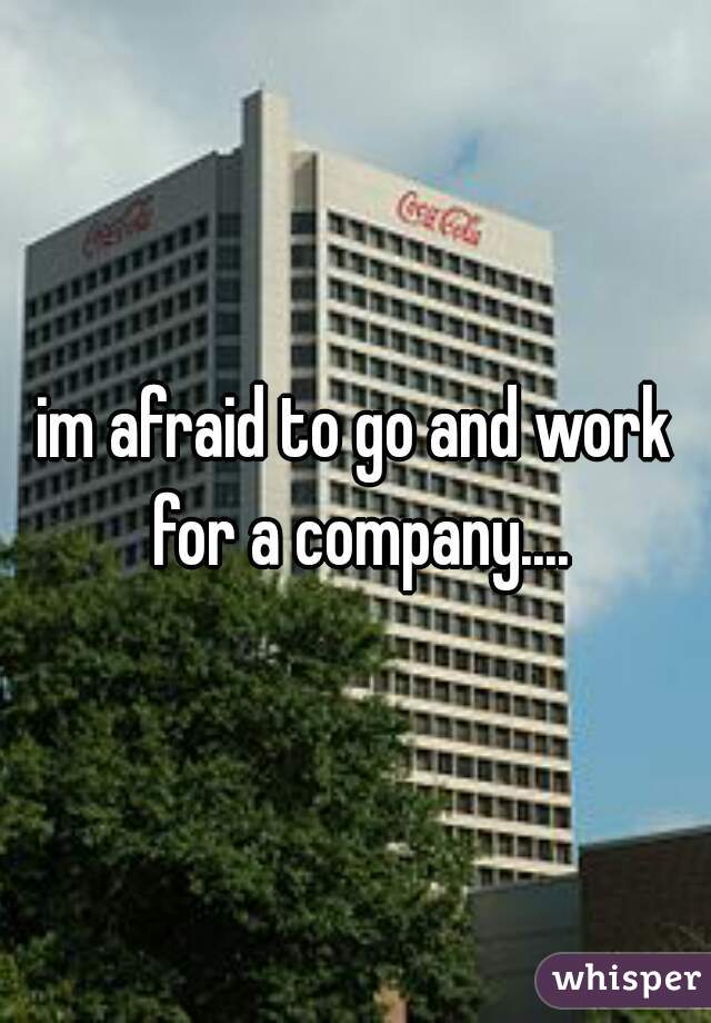 im afraid to go and work for a company....