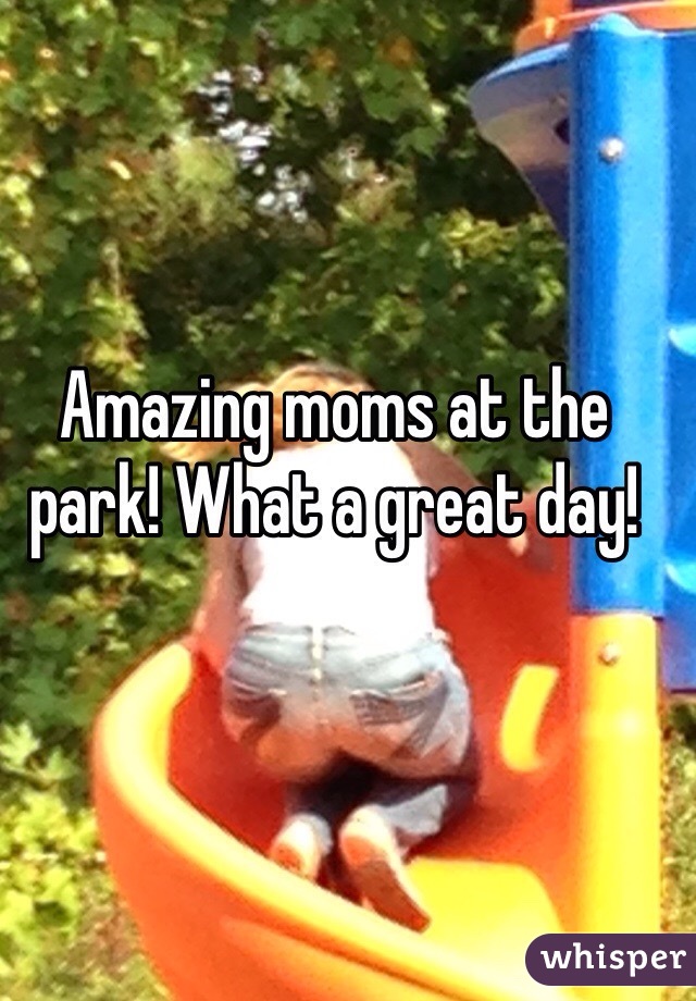 Amazing moms at the park! What a great day!
