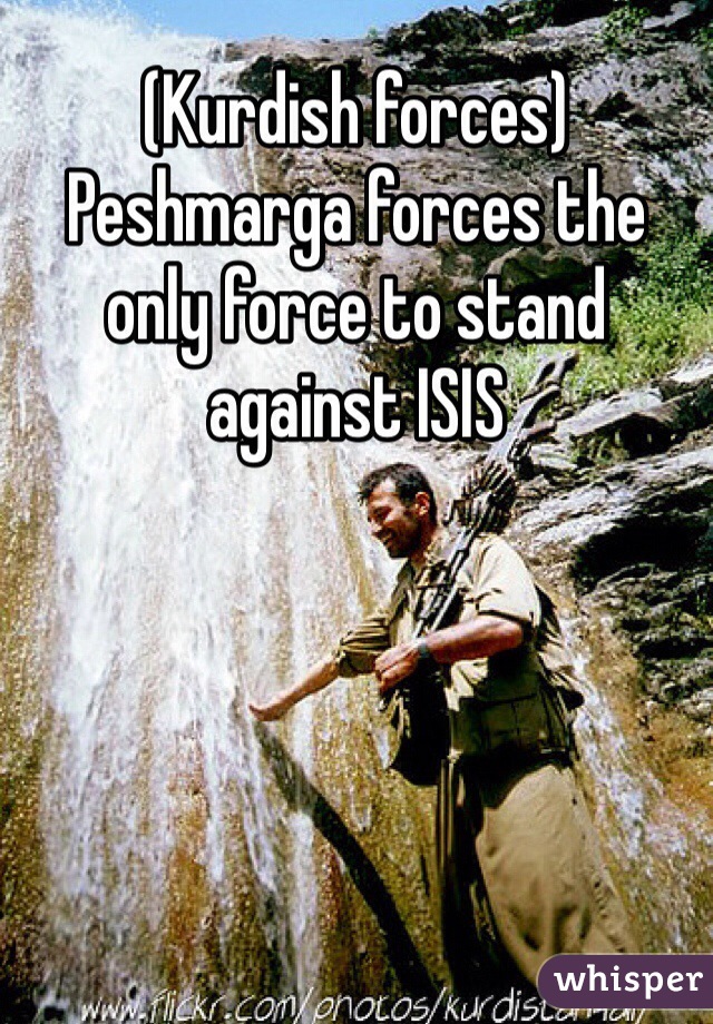 (Kurdish forces) Peshmarga forces the only force to stand against ISIS