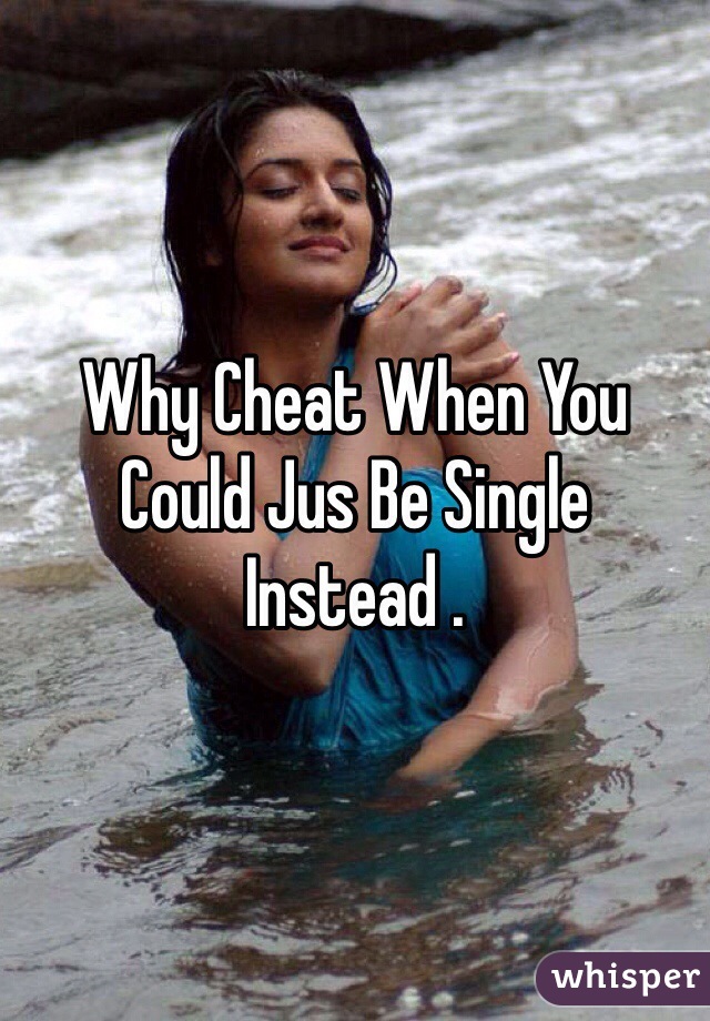Why Cheat When You Could Jus Be Single Instead .