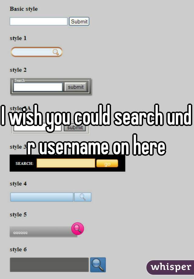I wish you could search und r username on here 