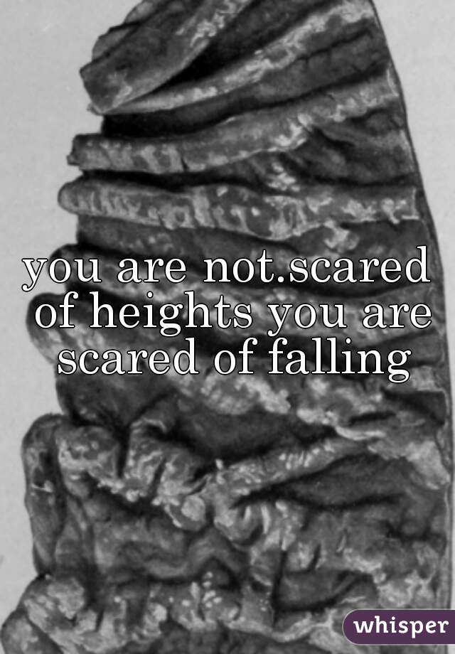 you are not.scared of heights you are scared of falling