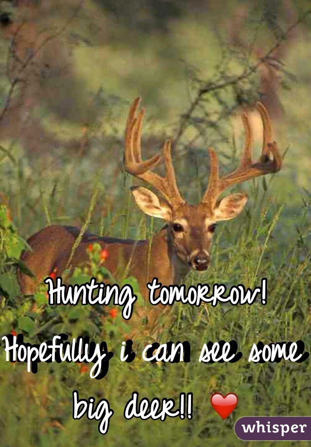 Hunting tomorrow! Hopefully i can see some big deer!! ❤️