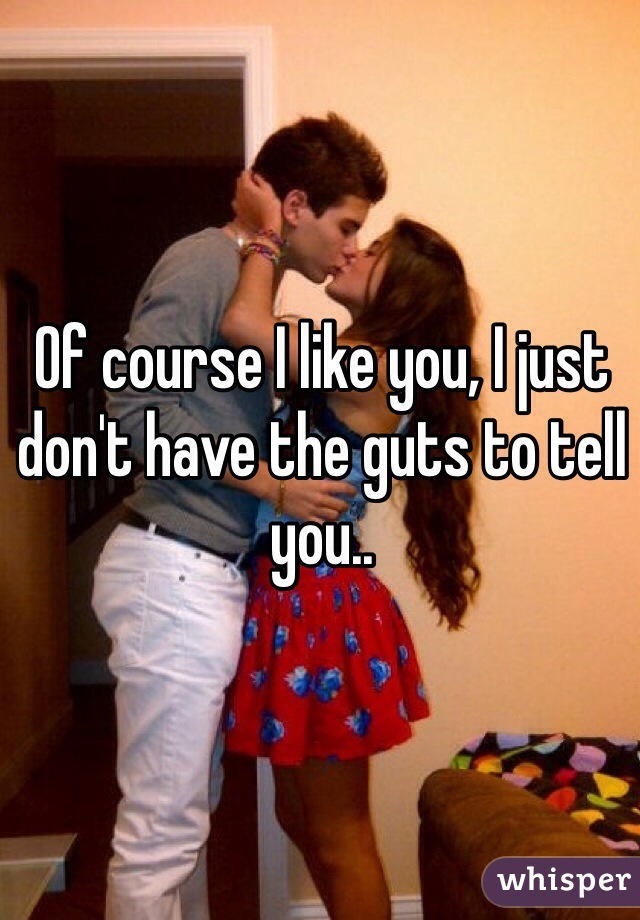 Of course I like you, I just don't have the guts to tell you..