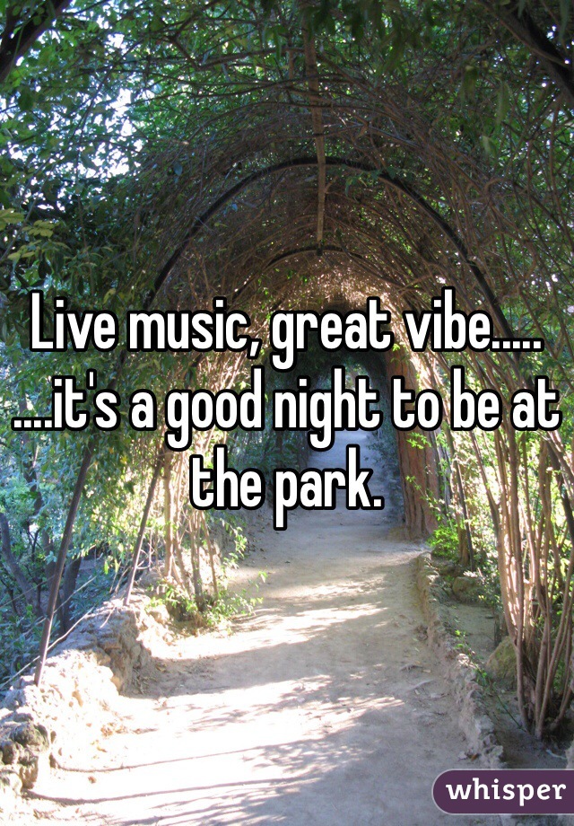 Live music, great vibe.....
....it's a good night to be at the park.