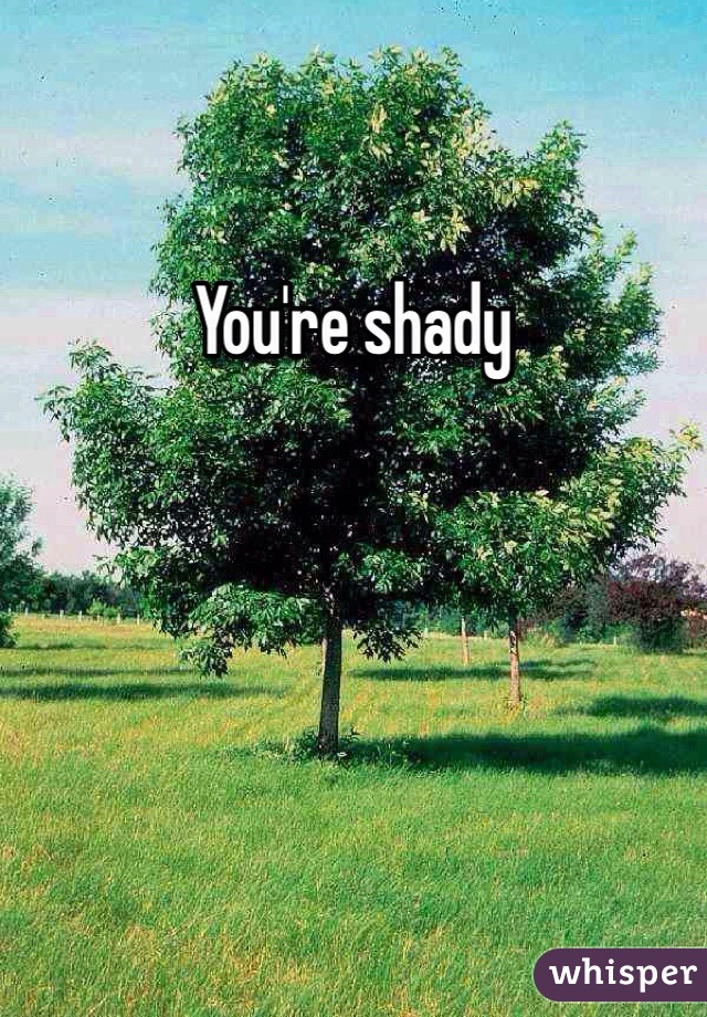 You're shady