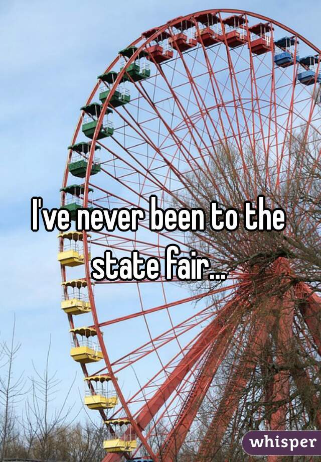 I've never been to the state fair... 
