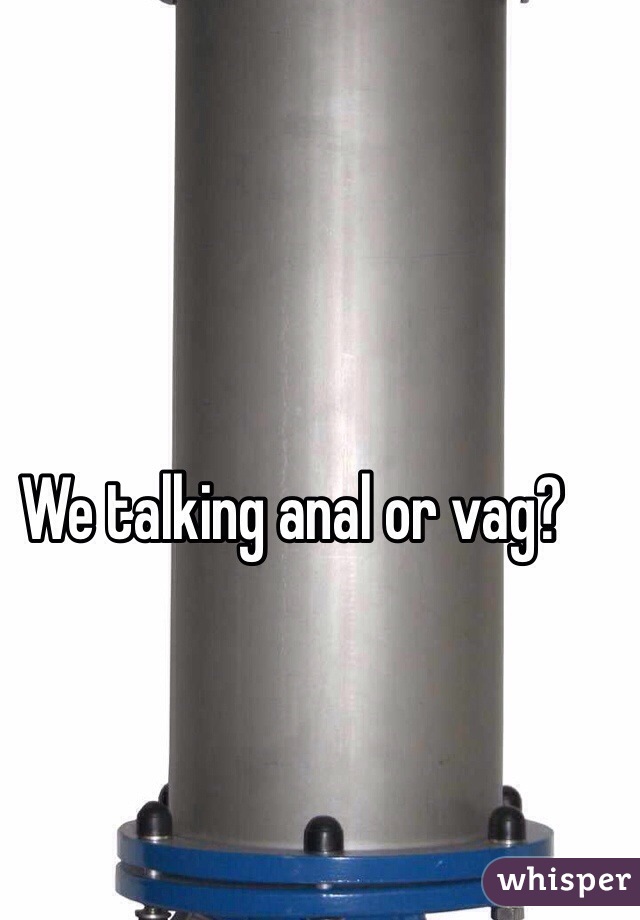 We talking anal or vag?