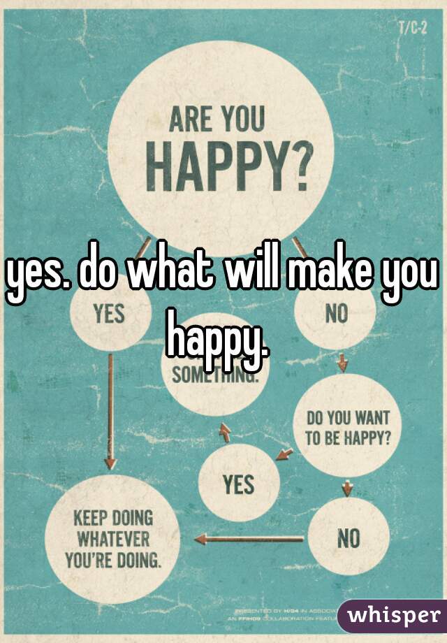 yes. do what will make you happy.  