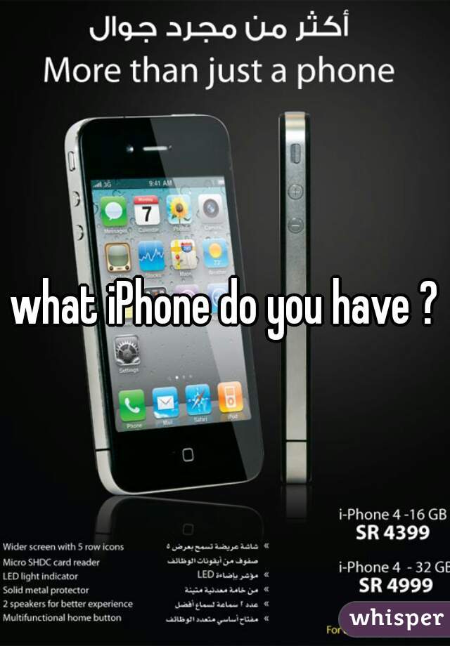 what iPhone do you have ?