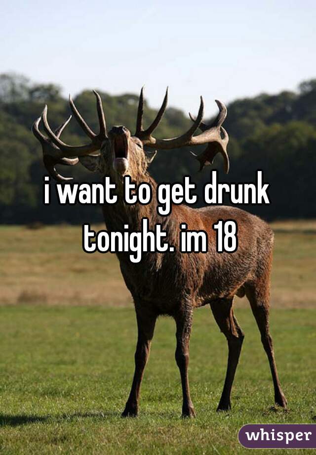 i want to get drunk tonight. im 18