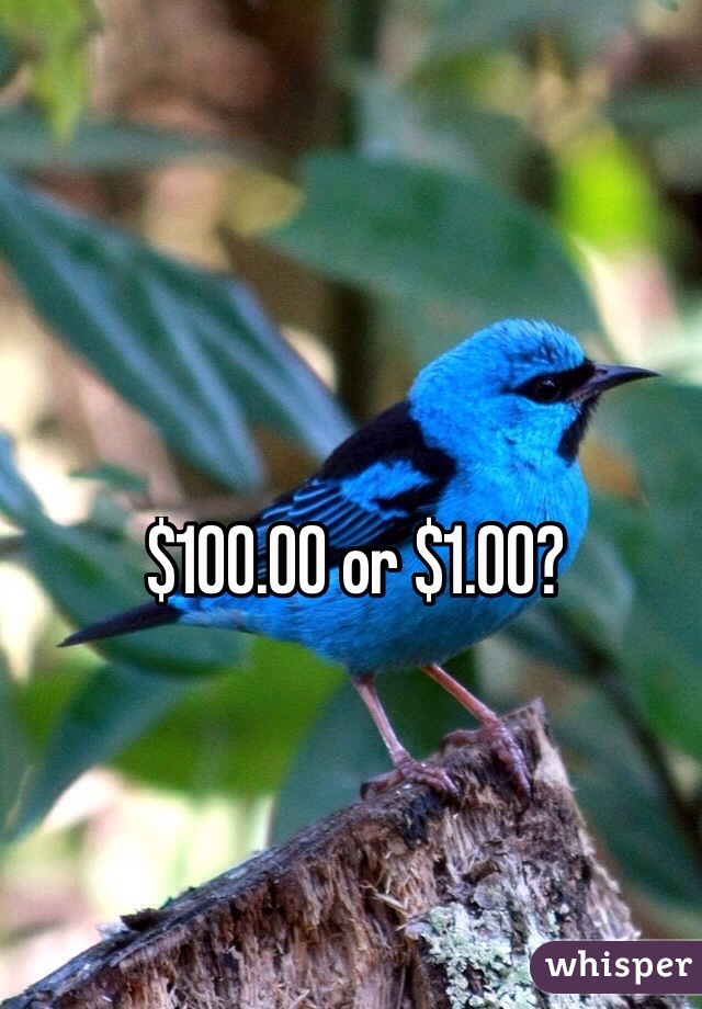 $100.00 or $1.00? 