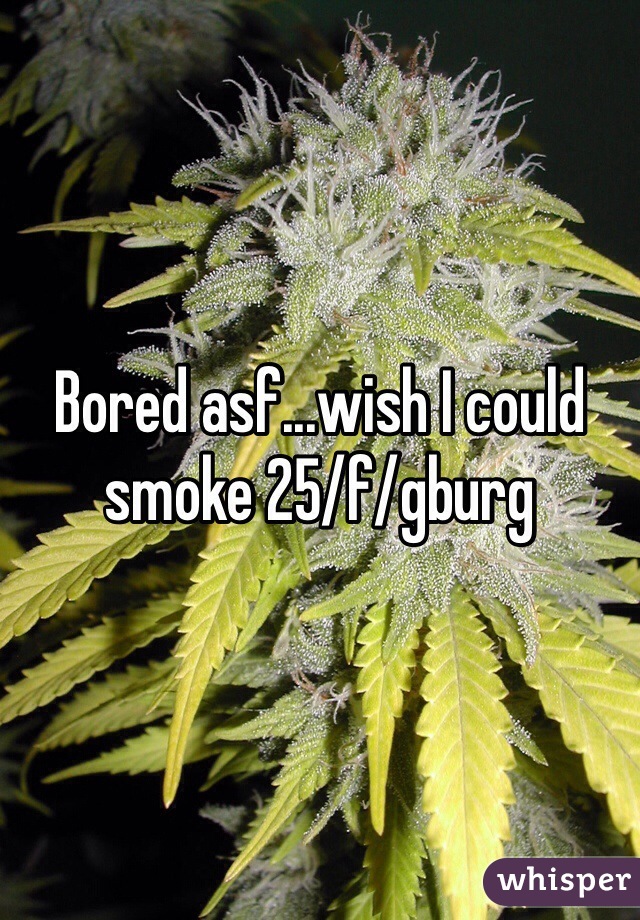 Bored asf...wish I could smoke 25/f/gburg