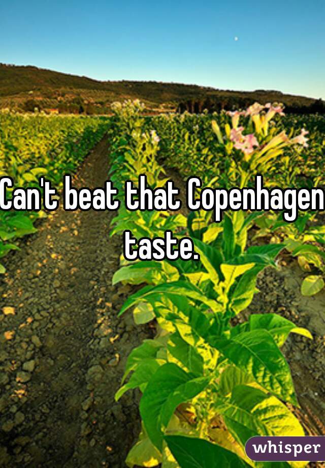 Can't beat that Copenhagen taste. 