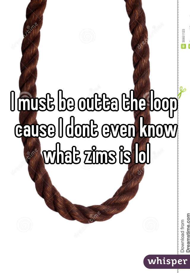 I must be outta the loop cause I dont even know what zims is lol